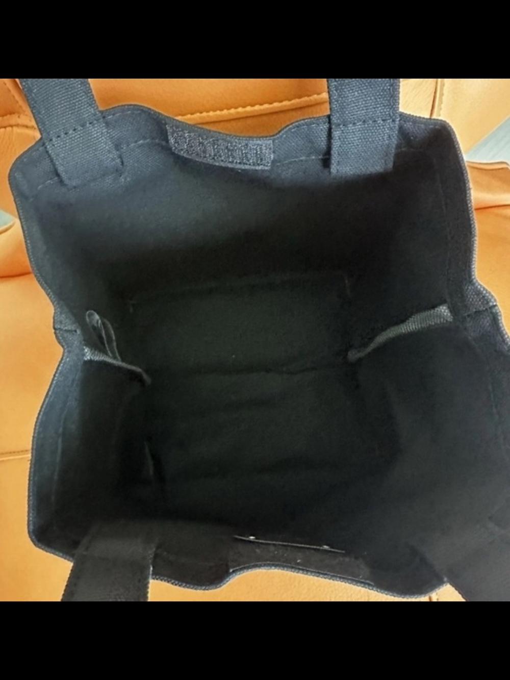 Prada Black Mini Tote with White Logo New No Tags Never Used - Picture 3 of 8